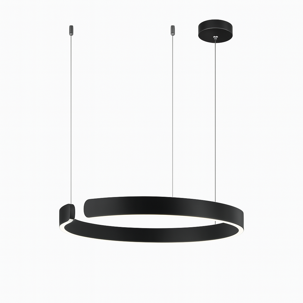 Modern Circle Pendant Light - Adjustable LED Hanging Light for Kitchen and Dining Room - Minimalist Design, Warm White 3000K, Various Sizes 10