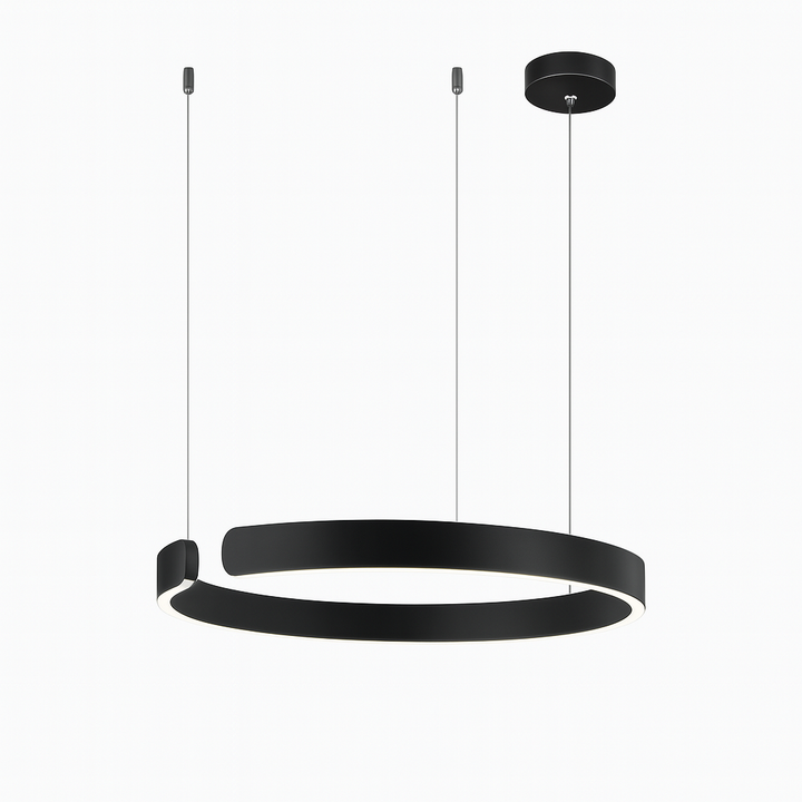 Modern Circle Pendant Light - Adjustable LED Hanging Light for Kitchen and Dining Room - Minimalist Design, Warm White 3000K, Various Sizes 10