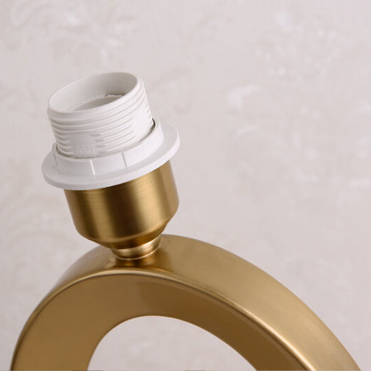 Modern Fabric Table Lamp with Sculptural Ring Base - Elegant Lighting for Home Decor 8