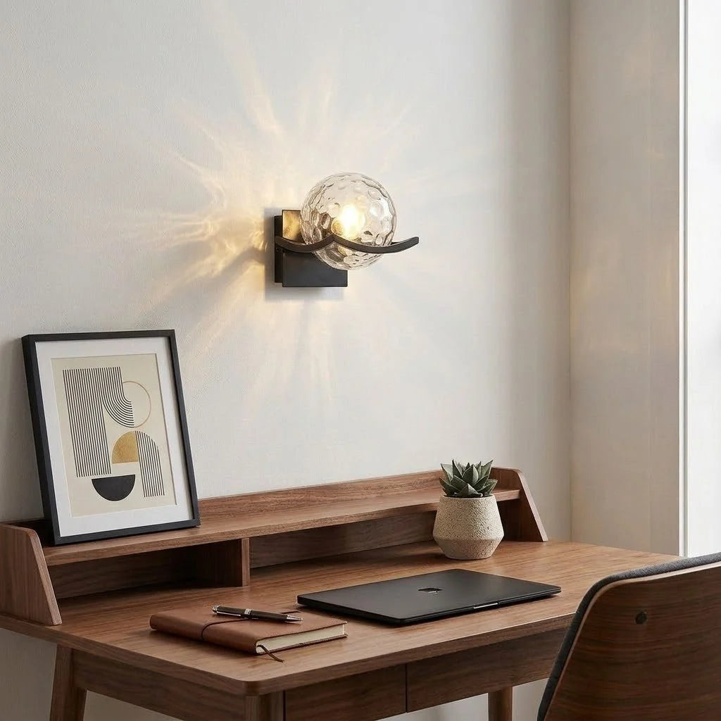 Glass Globe Wall Sconce - View 5