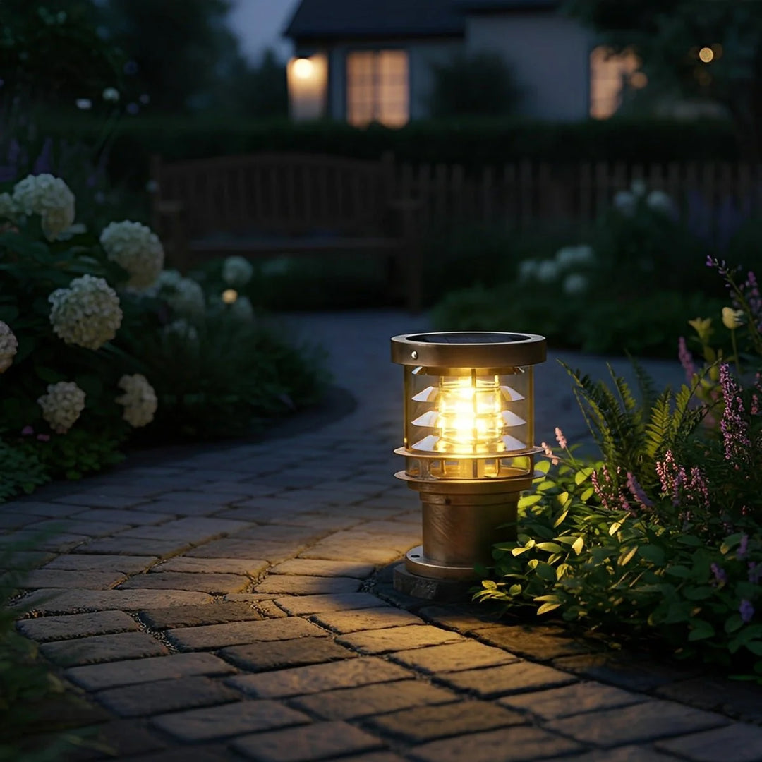 Lantern Garden Post Light in Bronze