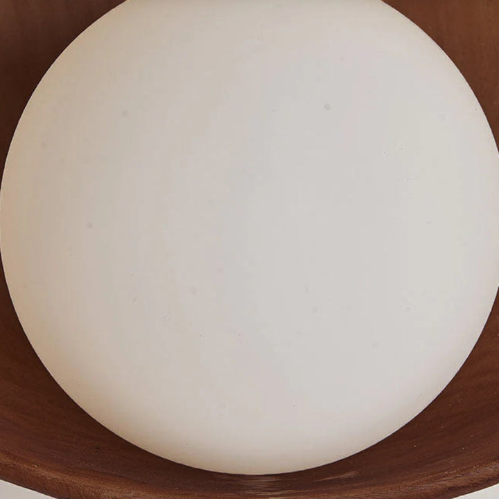 Modern Iron and Resin Wall Light Sconce - Minimalist Design with G4 Socket, 23 cm Diameter, Available in White or Wood Finish 5