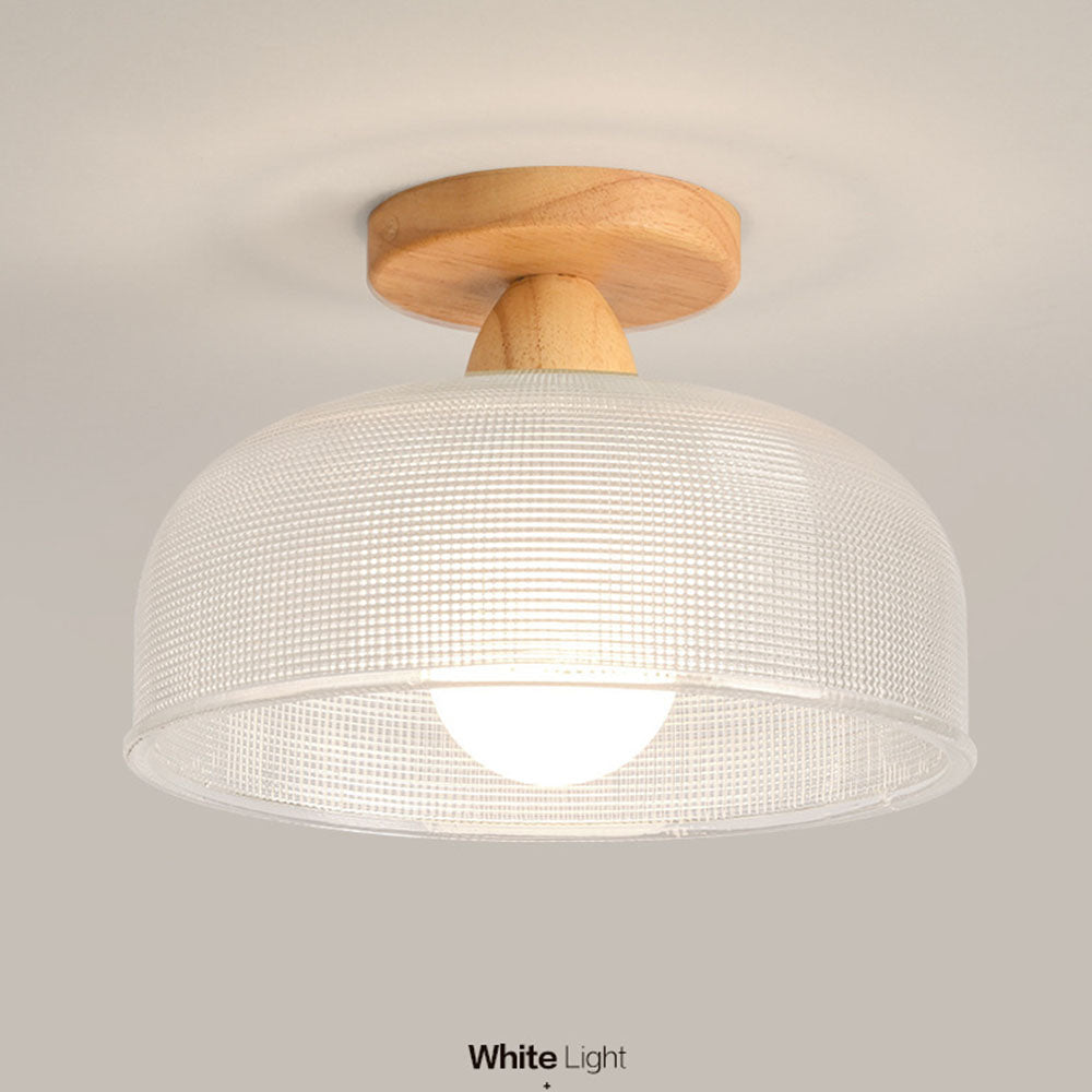 Modern Solid Wood and Glass Ceiling Lamp - Elegant Design for Living Room and Bedroom 6