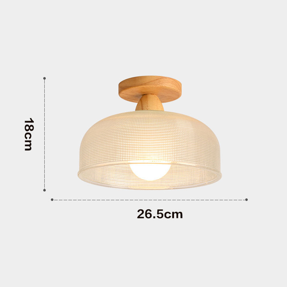 Modern Solid Wood and Glass Ceiling Lamp - Elegant Design for Living Room and Bedroom 8