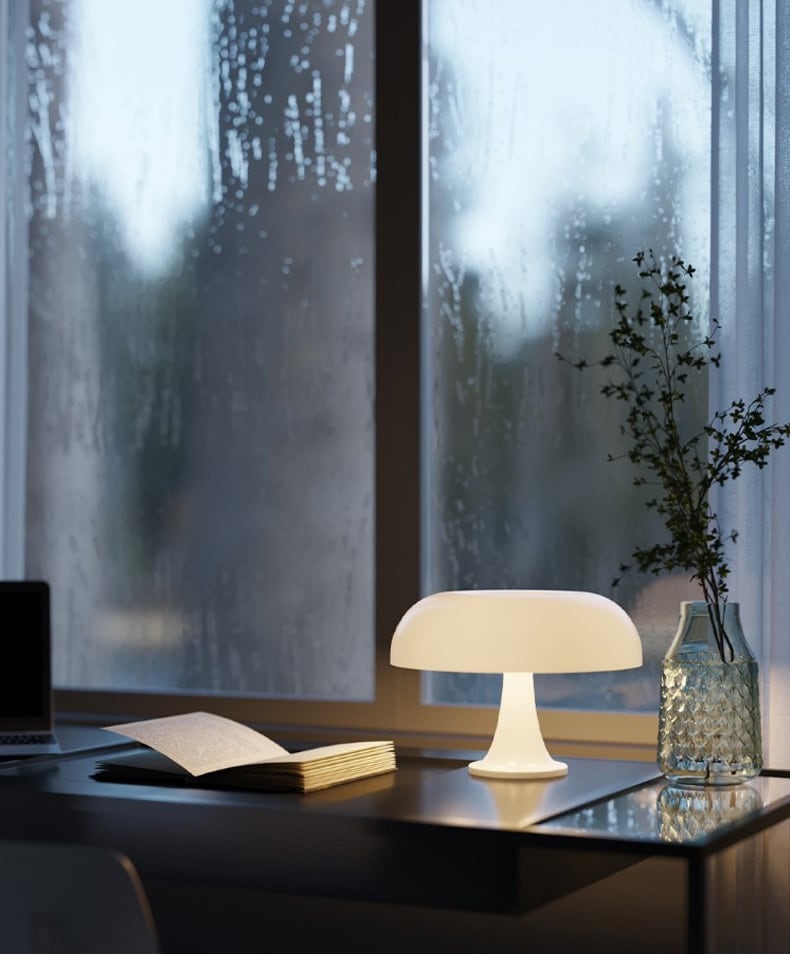 Opal Acrylic Mushroom Table Lamp