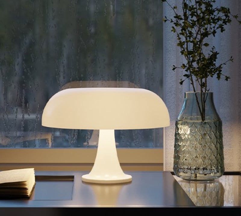 Opal Acrylic Mushroom Table Lamp