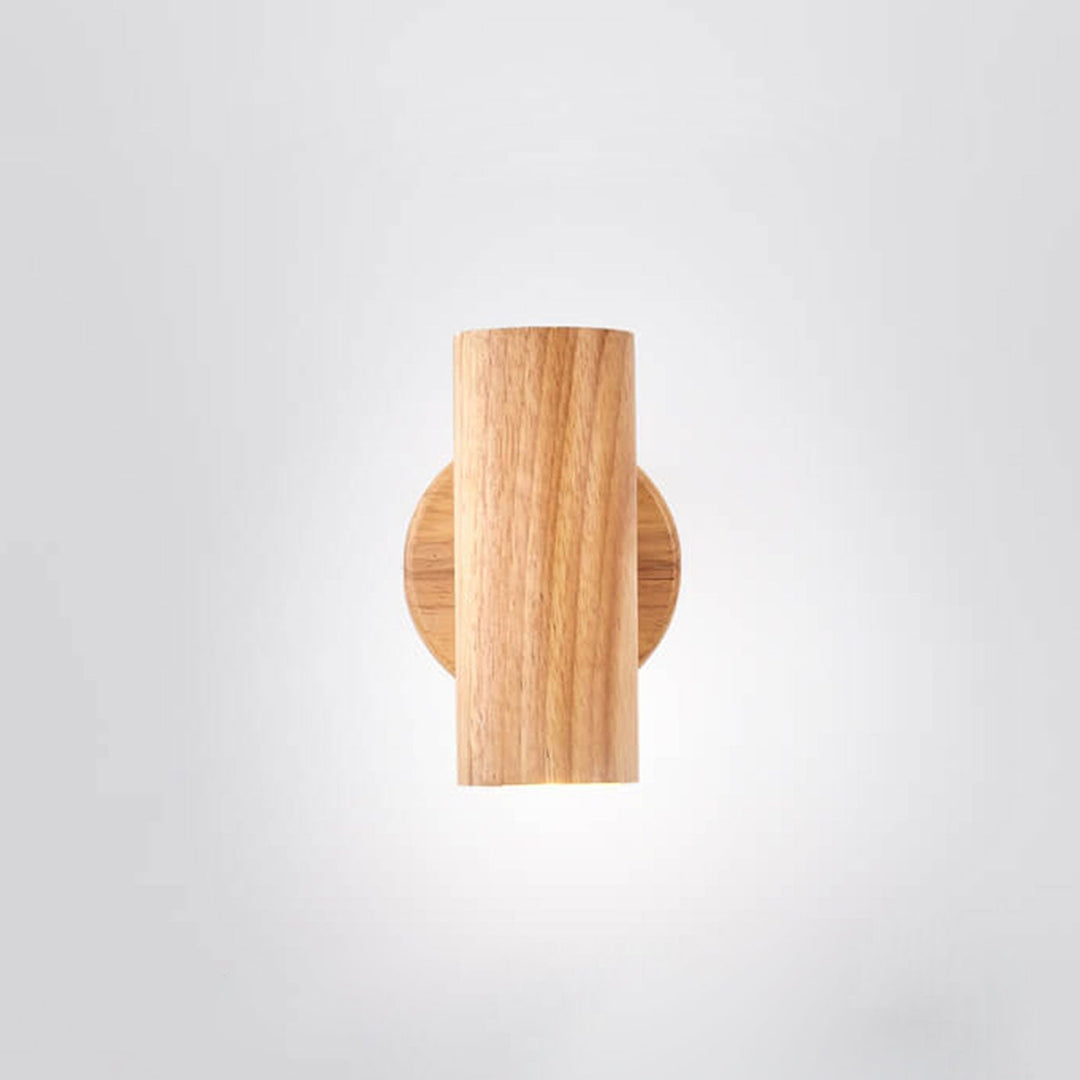 Modern Wooden Wall Light - Minimalist Track Spotlight Sconce with Adjustable Heads 0