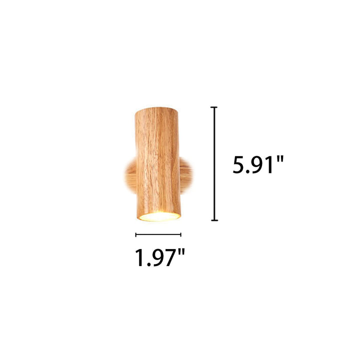 Modern Wooden Wall Light - Minimalist Track Spotlight Sconce with Adjustable Heads 7