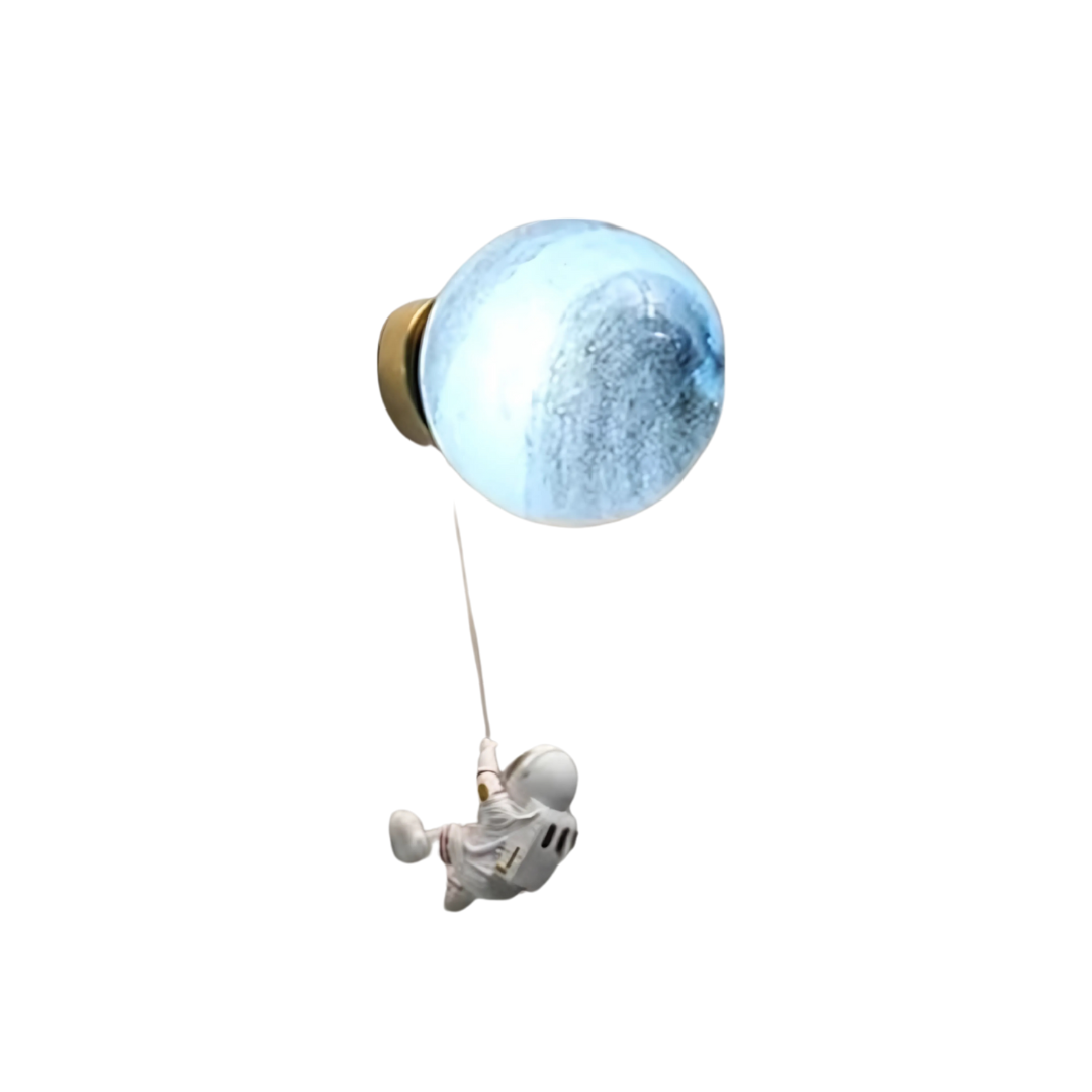 Moon and Astronaut Wall Lamp - LED Wall Light for Kids' Room, Playful Design, Energy-Efficient Night Light 1