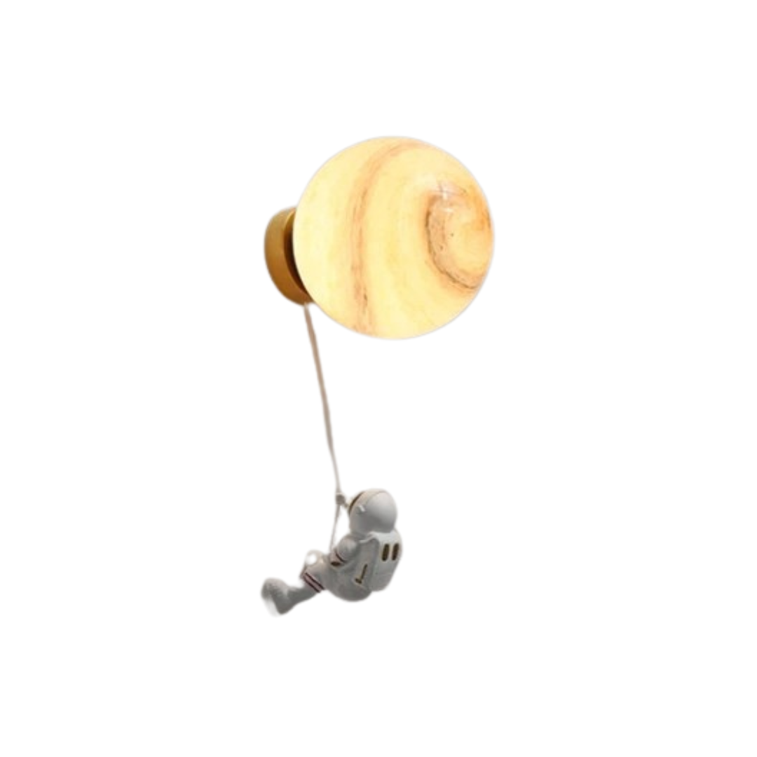 Moon and Astronaut Wall Lamp - LED Wall Light for Kids' Room, Playful Design, Energy-Efficient Night Light 9