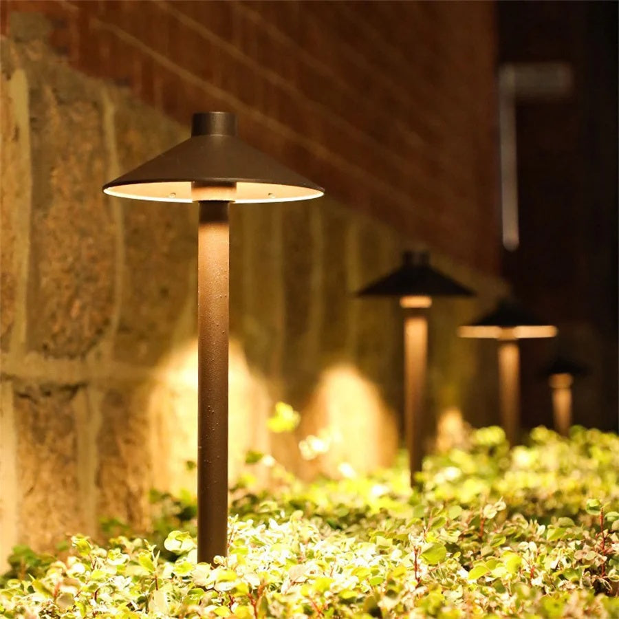 Mushroom Path Light in Warm White