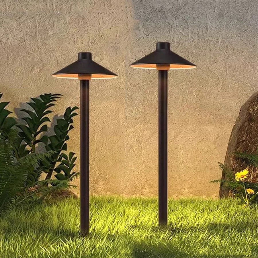 Mushroom Path Light in White