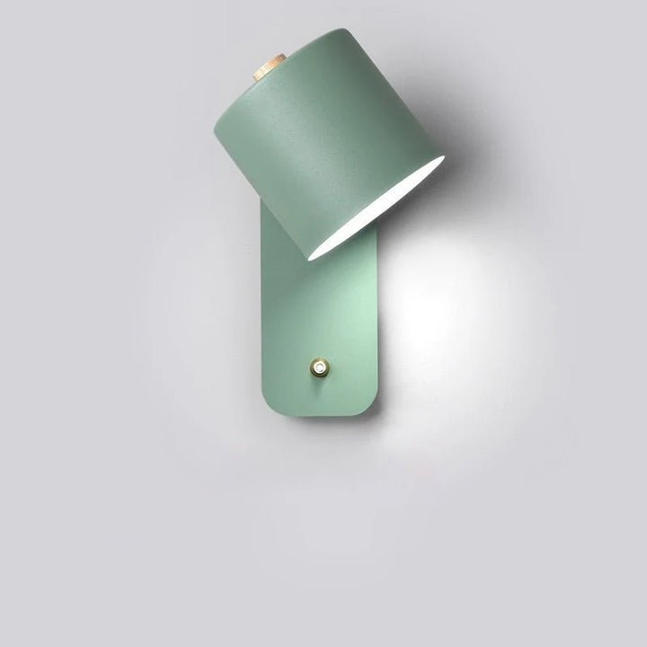 Nordic Adjustable Wall Sconce with Knob Switch in Green