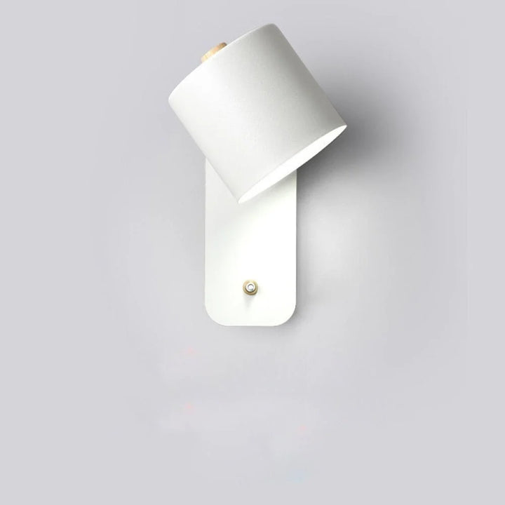 Nordic Adjustable Wall Sconce with Knob Switch in White
