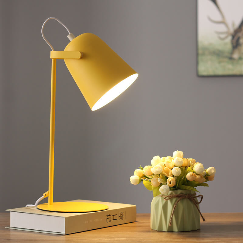 Nordic Macaron Table Lamp - Stylish Scandinavian Bucket Light for Bedroom or Desk in Playful Colors 8