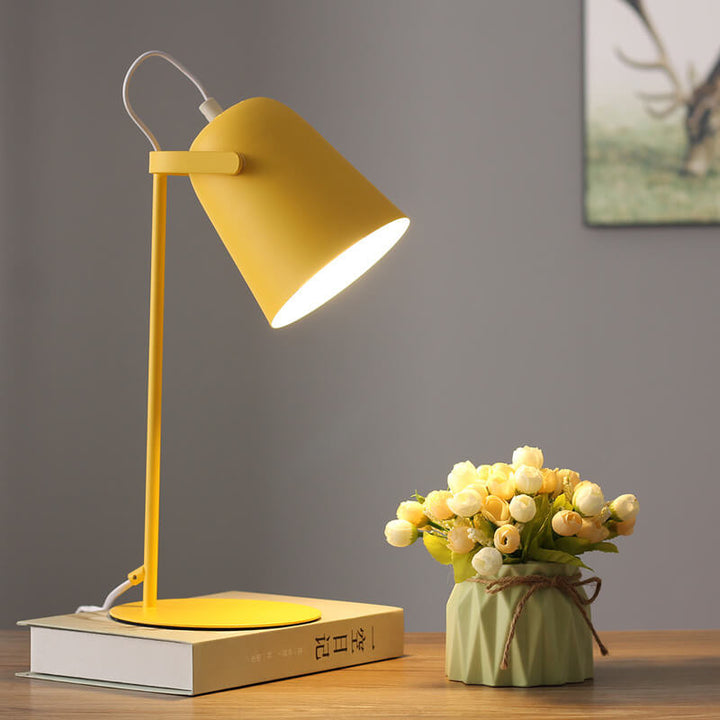 Nordic Macaron Table Lamp - Stylish Scandinavian Bucket Light for Bedroom or Desk in Playful Colors 8