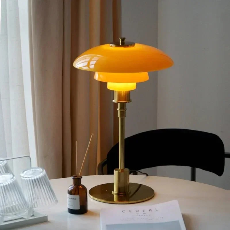 Nordic Minimalist Glass Table Lamp with LED Light - Elegant Home Lighting 0
