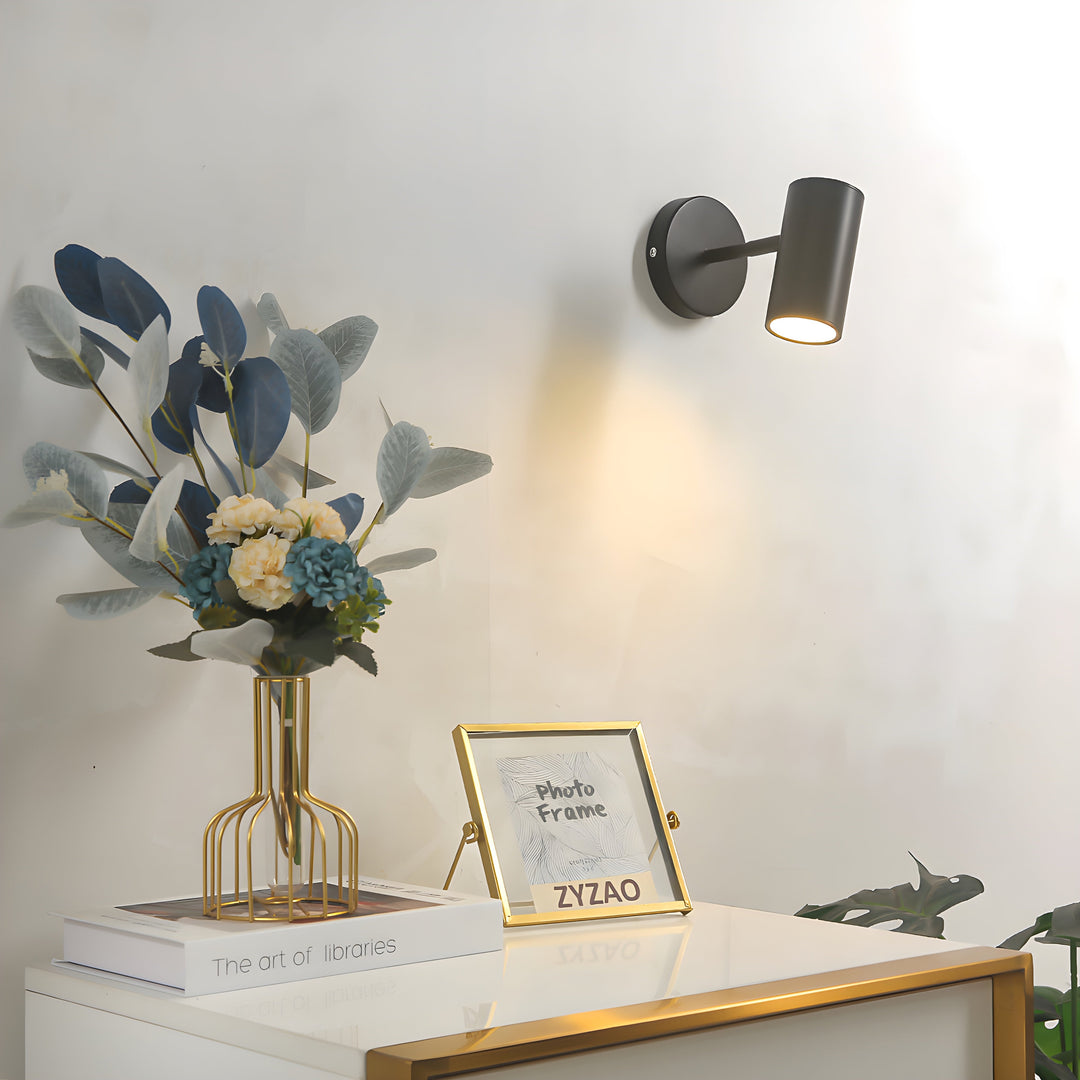 Nordic Modern Adjustable LED Wall Lamp - Matte Black and Gold Finish 3