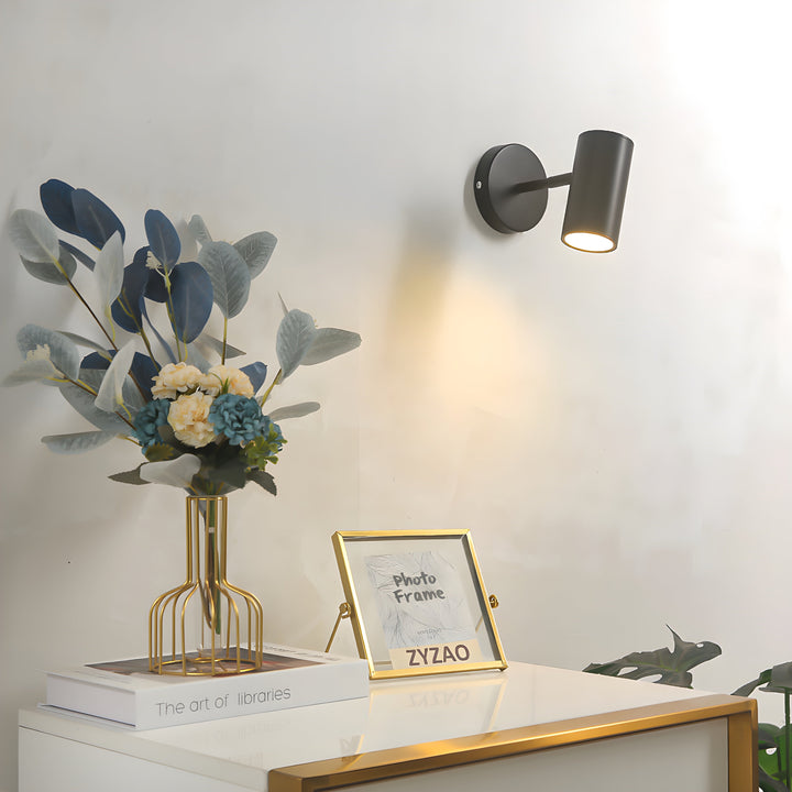 Nordic Modern Adjustable LED Wall Lamp - Matte Black and Gold Finish 3