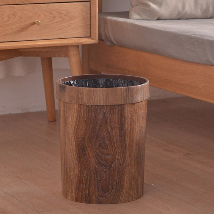 Nordic Style Minimalist Wood Garbage Bin, 8L Kitchen Trash Can for Small Spaces - Durable and Lightweight Design 3