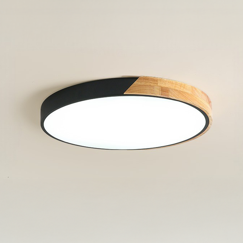 Nordic Wooden Ceiling Light - Minimalist Design with LED Compatibility 0