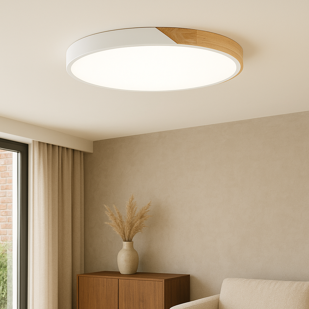 Nordic Wooden Ceiling Light - Minimalist Design with LED Compatibility 2
