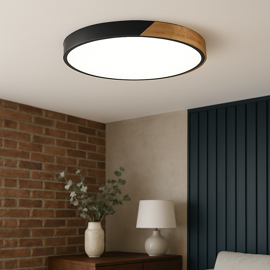 Nordic Wooden Ceiling Light - Minimalist Design with LED Compatibility 3