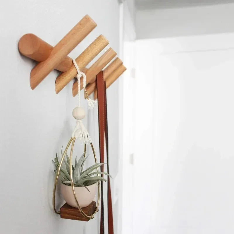 Oak Wood Coat Rack in Default