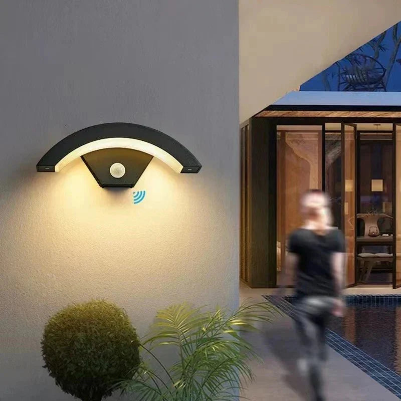 Curved Outdoor Wall Light