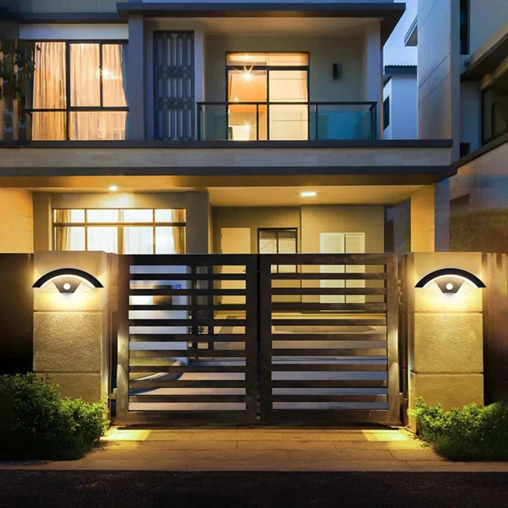 Curved Outdoor Wall Light - View 2