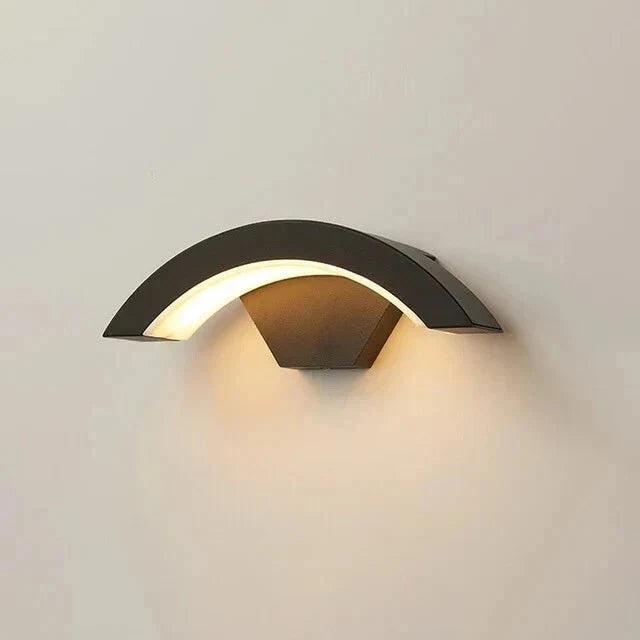Curved Outdoor Wall Light - View 7