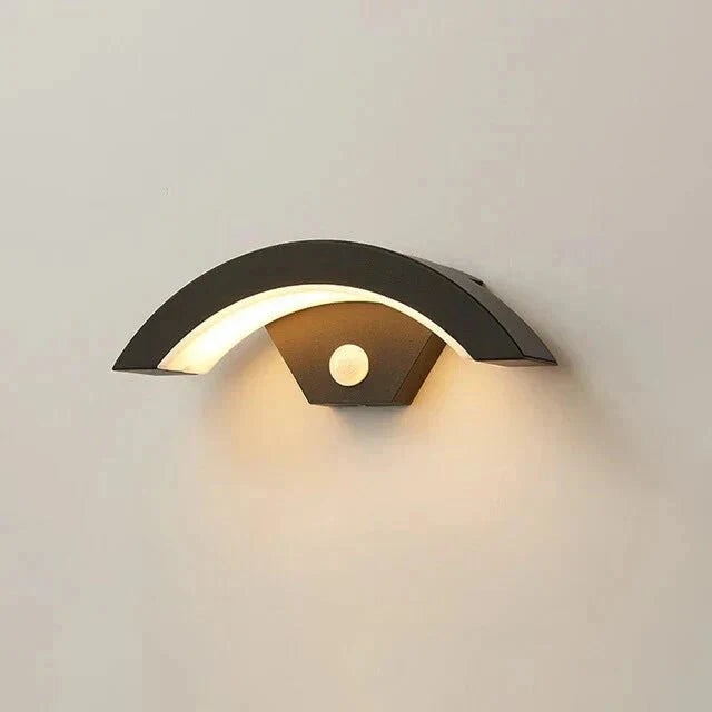 Curved Outdoor Wall Light - View 8