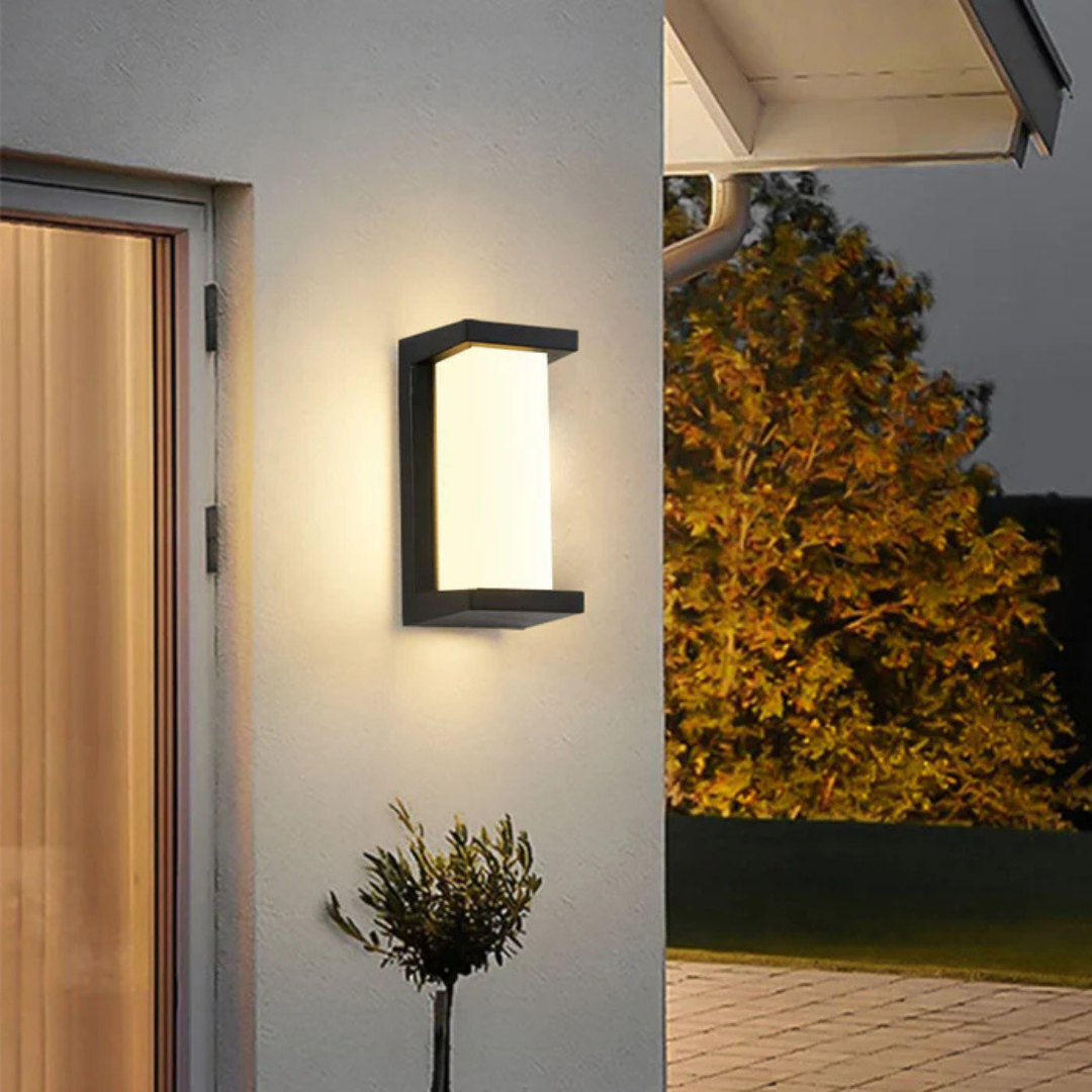 Black Outdoor LED Wall Light