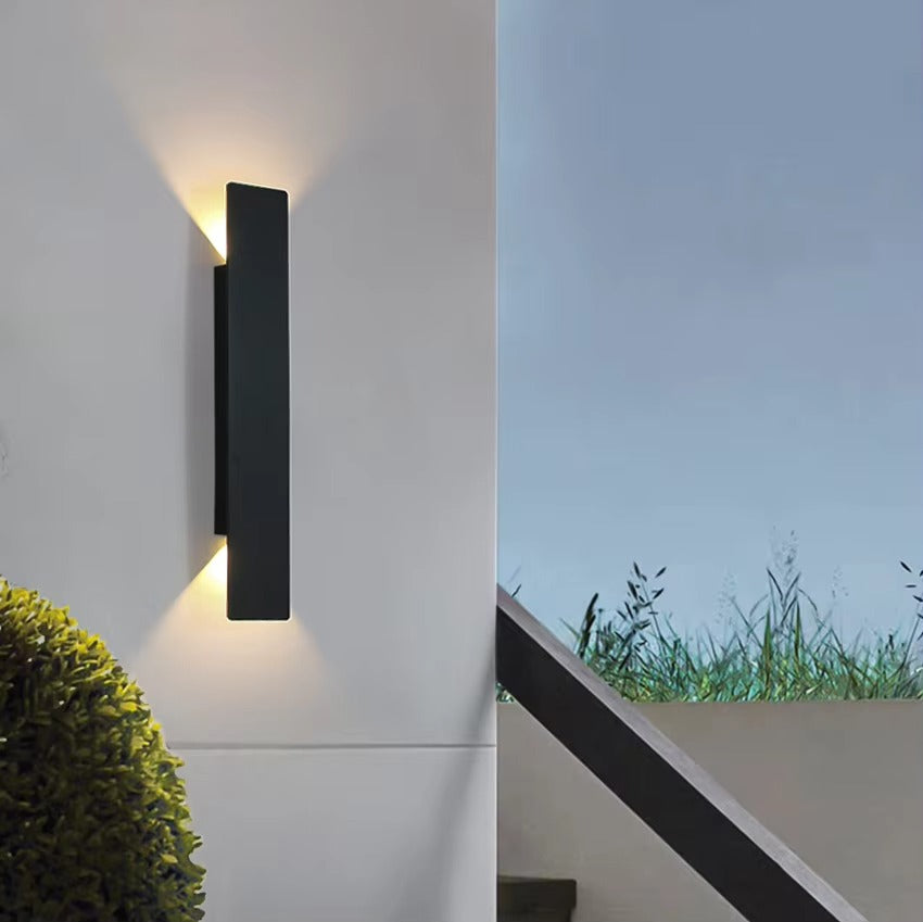 Outdoor Waterproof Rectangle Up/Down Wall Light - Durable LED Exterior Wall Lantern for Patios and Gardens 2