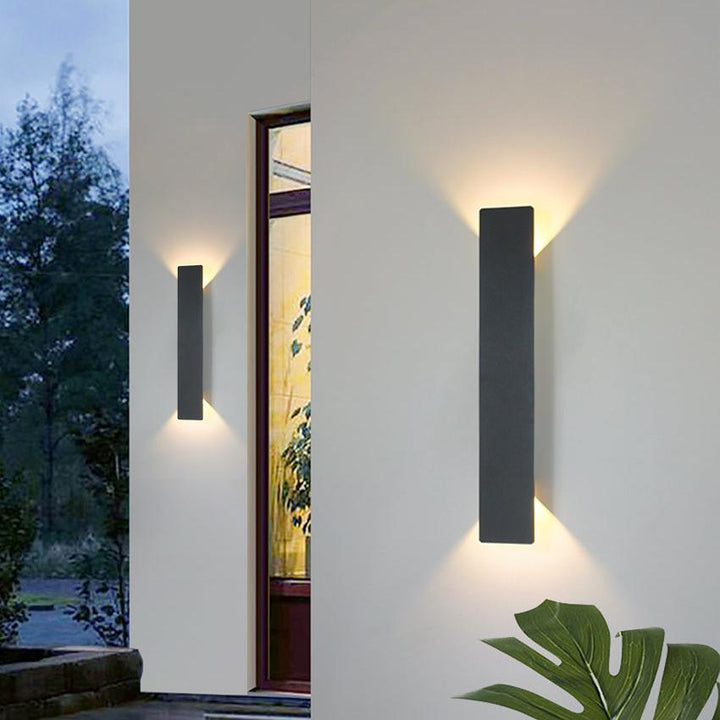 Outdoor Waterproof Rectangle Up/Down Wall Light - Durable LED Exterior Wall Lantern for Patios and Gardens 4