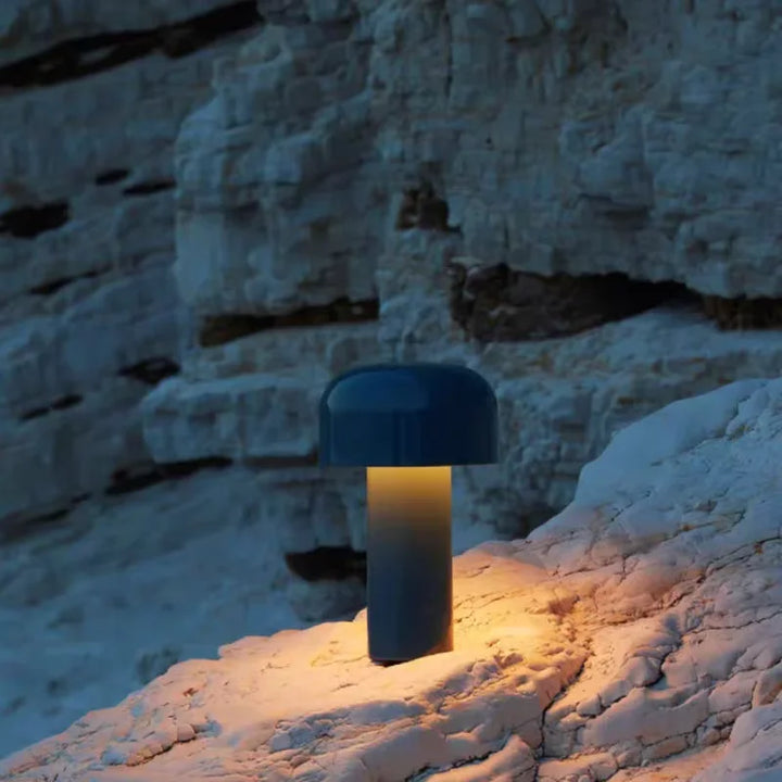 Portable LED Mushroom Table Lamp - Touch Control Cordless Bedside or Desk Light for Modern Decor 3