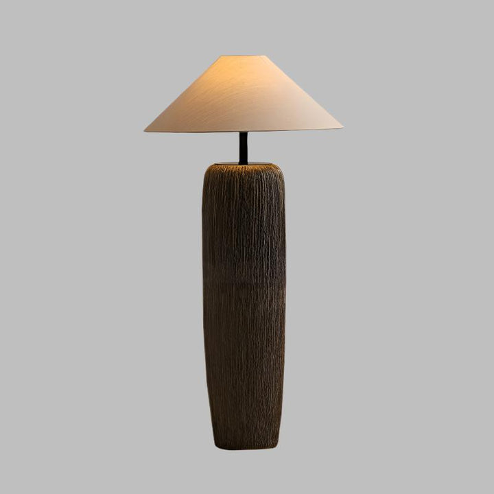 Reclaimed Wood Floor Lamp - Vintage Rustic Standing Lamp for Living Room with LED and Edison Bulb Compatibility