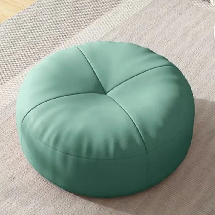 Round Nappa Leather Floor Cushion - Simple Japanese Style for Comfort and Relaxation 11