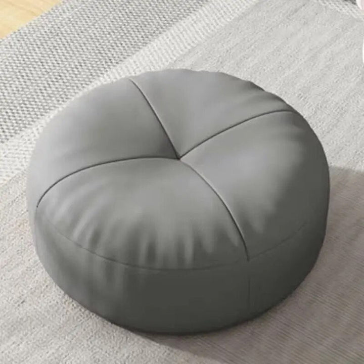 Round Nappa Leather Floor Cushion - Simple Japanese Style for Comfort and Relaxation 12
