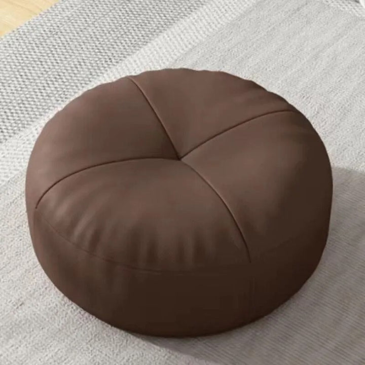 Round Nappa Leather Floor Cushion - Simple Japanese Style for Comfort and Relaxation 13