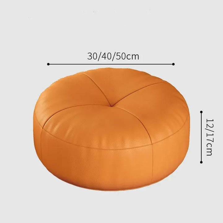 Round Nappa Leather Floor Cushion - Simple Japanese Style for Comfort and Relaxation 6