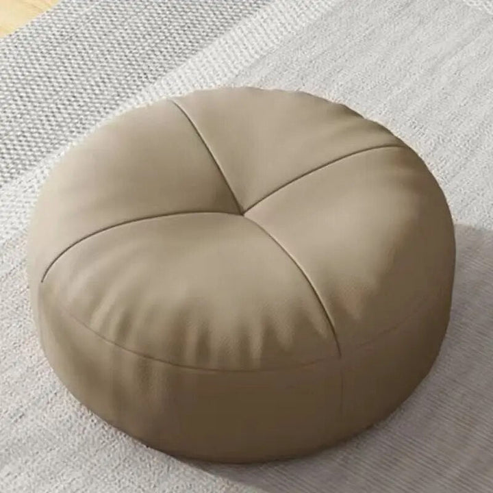 Round Nappa Leather Floor Cushion - Simple Japanese Style for Comfort and Relaxation 9