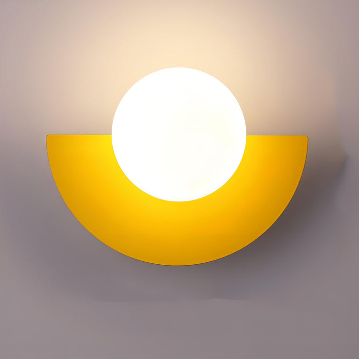 Nordic Semicircle Wall Light in Yellow