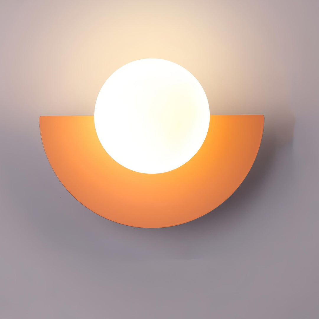 Nordic Semicircle Wall Light in Orange