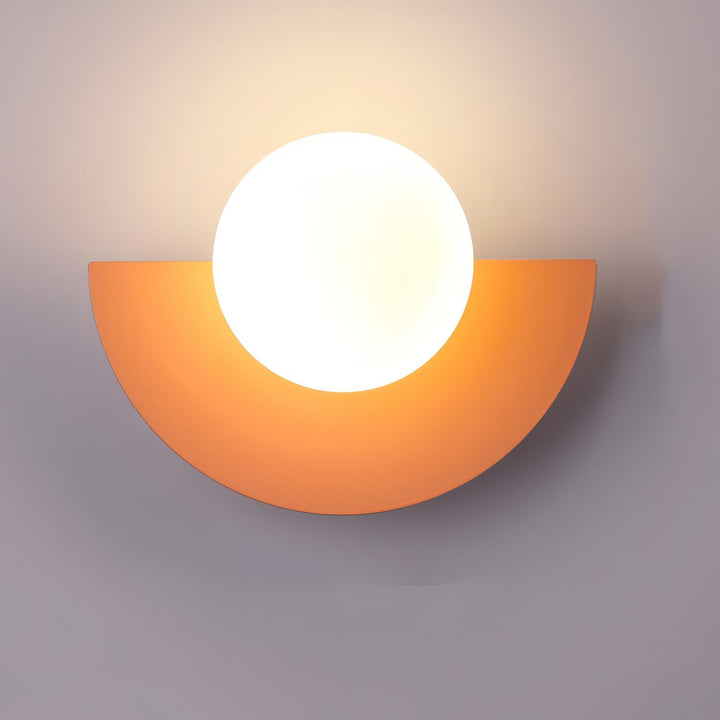 Nordic Semicircle Wall Light in Orange
