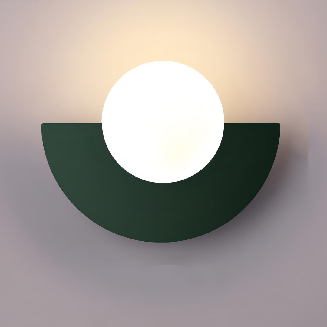 Nordic Semicircle Wall Light in Green