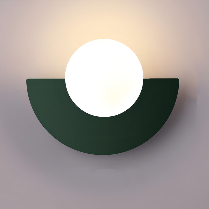 Nordic Semicircle Wall Light in Green