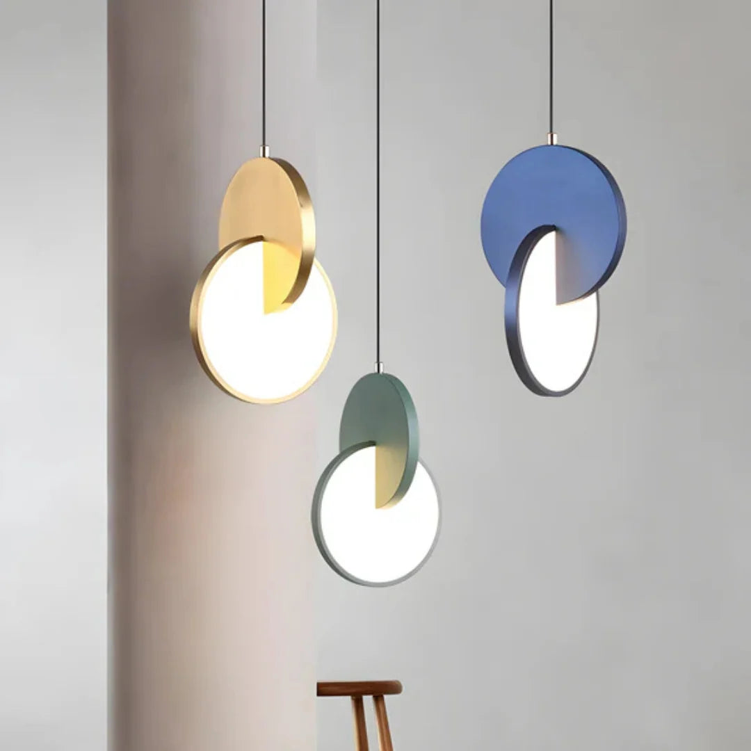 Asymmetric Disc LED Pendant Light - View 2