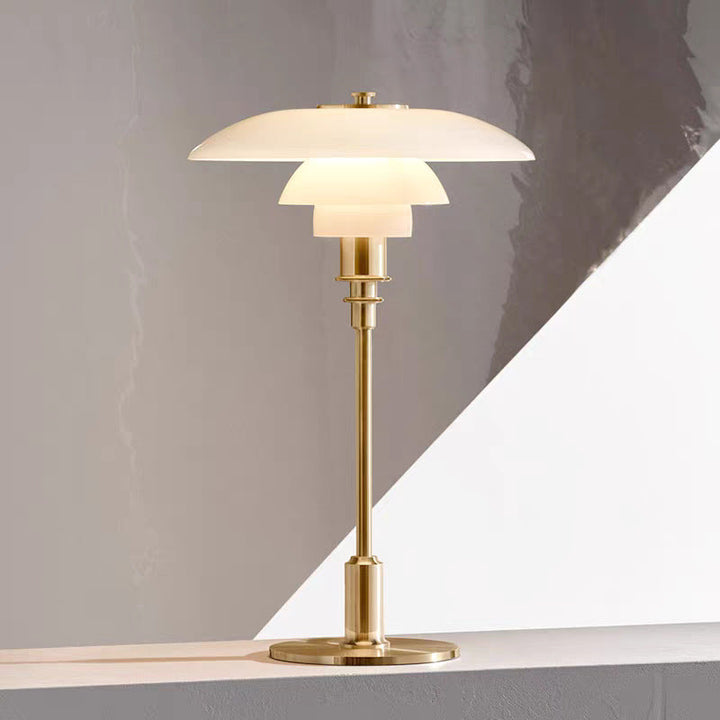 Scandinavian Minimalist Table Lamp with LED Light - Modern Iron and Glass Design for Bedside or Desk Use 7
