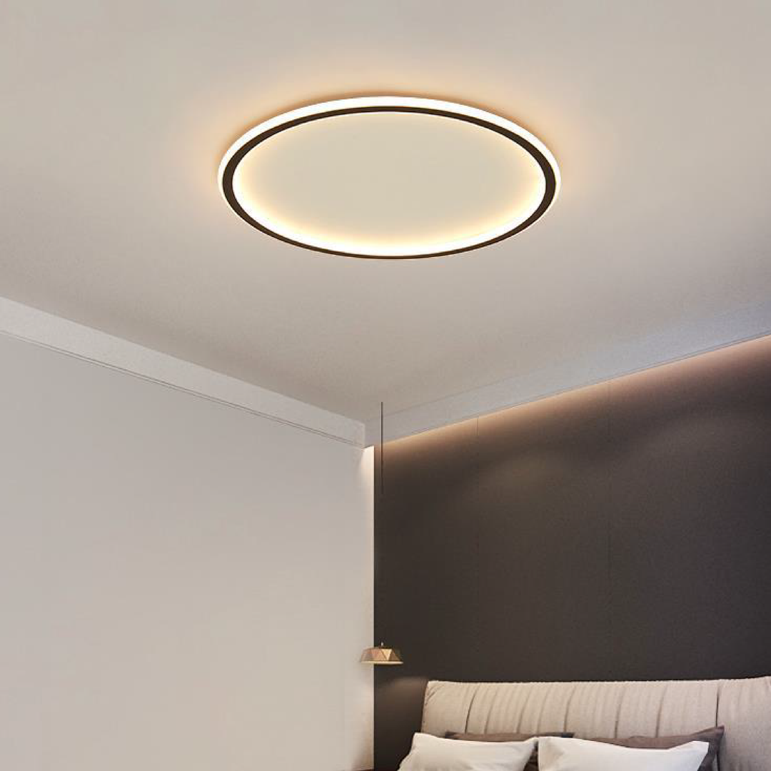 Scandinavian Round LED Ceiling Light Fixture - Minimalist Flush Mount Design for Dining Room and Bar, Multiple Sizes Available 3